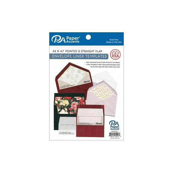 Paper Accents Accessories Envelope Liner Templates 4pc A2 & A7