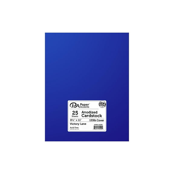 Paper Accents Anodized Cardstock 8.5"x 11" 133lb Victory Lane 25pc