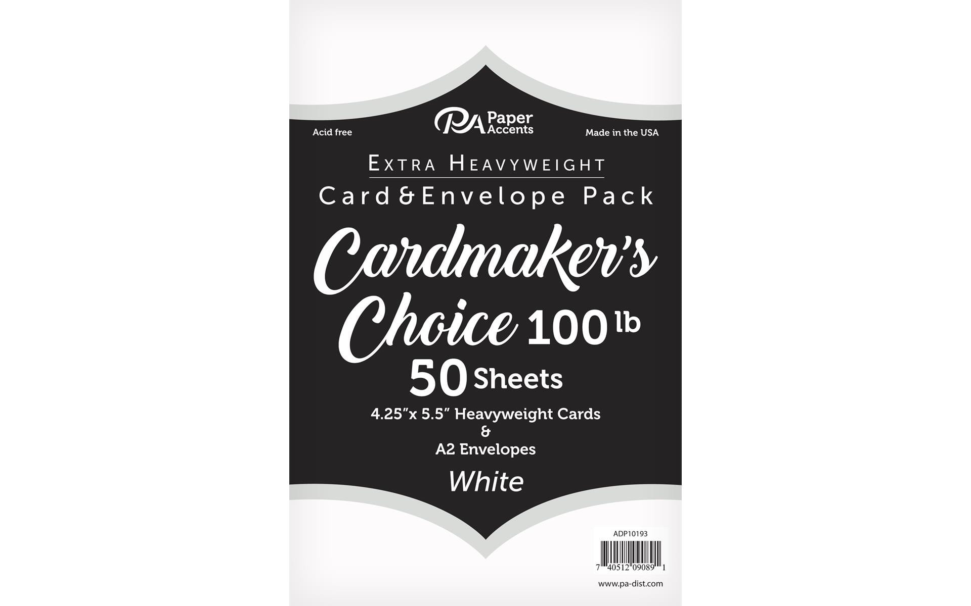 Paper Accents Card & Envelopes Cardmakers Choice 4.25"x 5.5" 100lb White 50pc