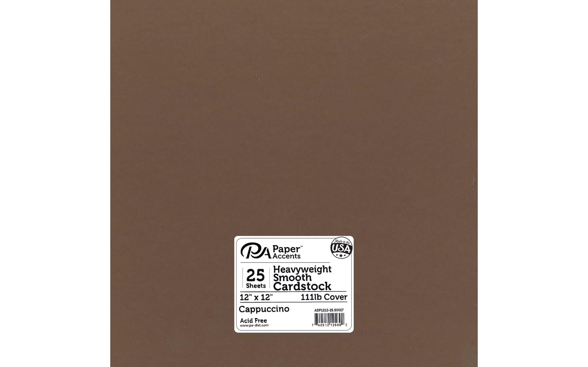 Paper Accents Cardstock 12"x 12" Heavyweight Smooth 111lb 25pc Cappuccino