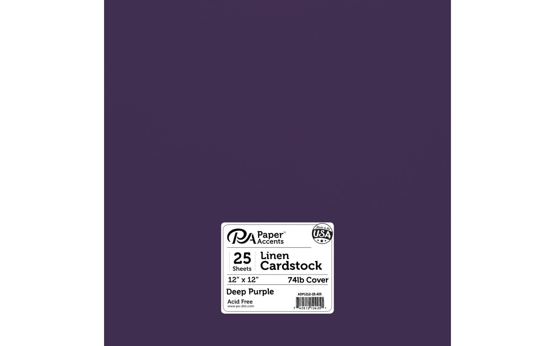 Paper Accents Cardstock 12"x 12" Linen 74lb Deep Purple 25pc