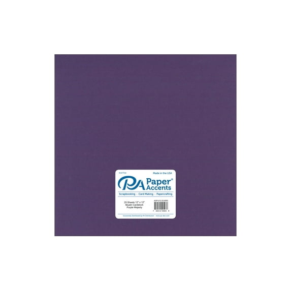 Paper Accents Cardstock 12"x 12" Muslin 73lb Purple Majesty 25pc
