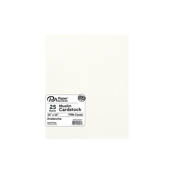 Paper Accents Cardstock 12"x 12" Muslin 74lb Avalanche 25pc