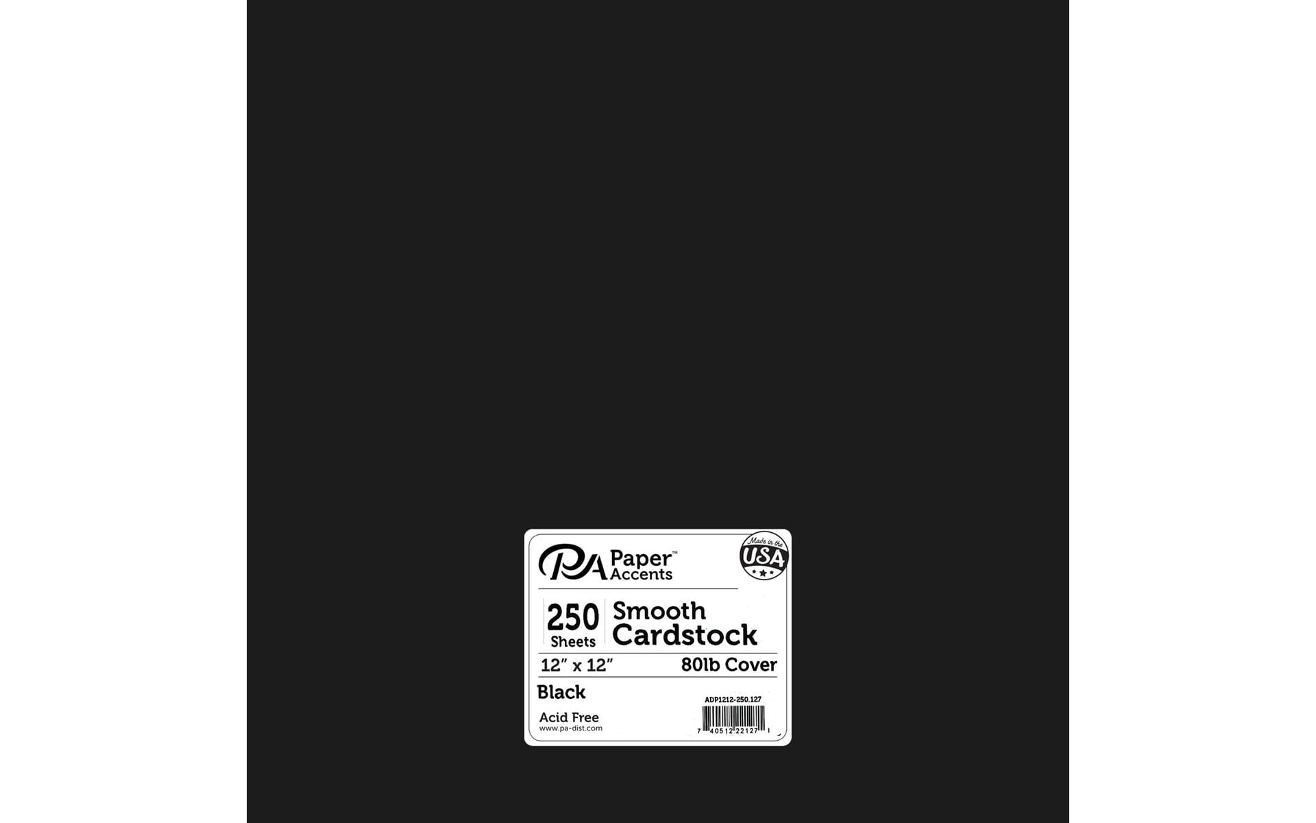 Paper Accents Cardstock 12"x12" 250pc Smooth 80lb Black