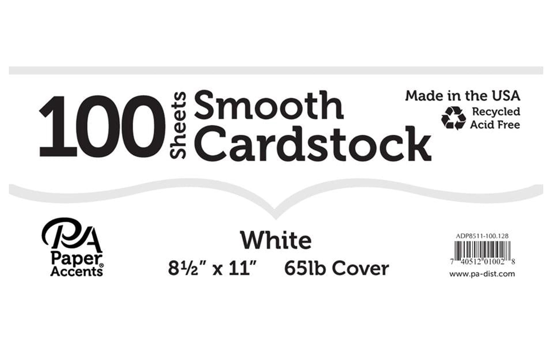 Paper Accents Cardstock 8.5"x 11" 100pc Smooth 65lb White