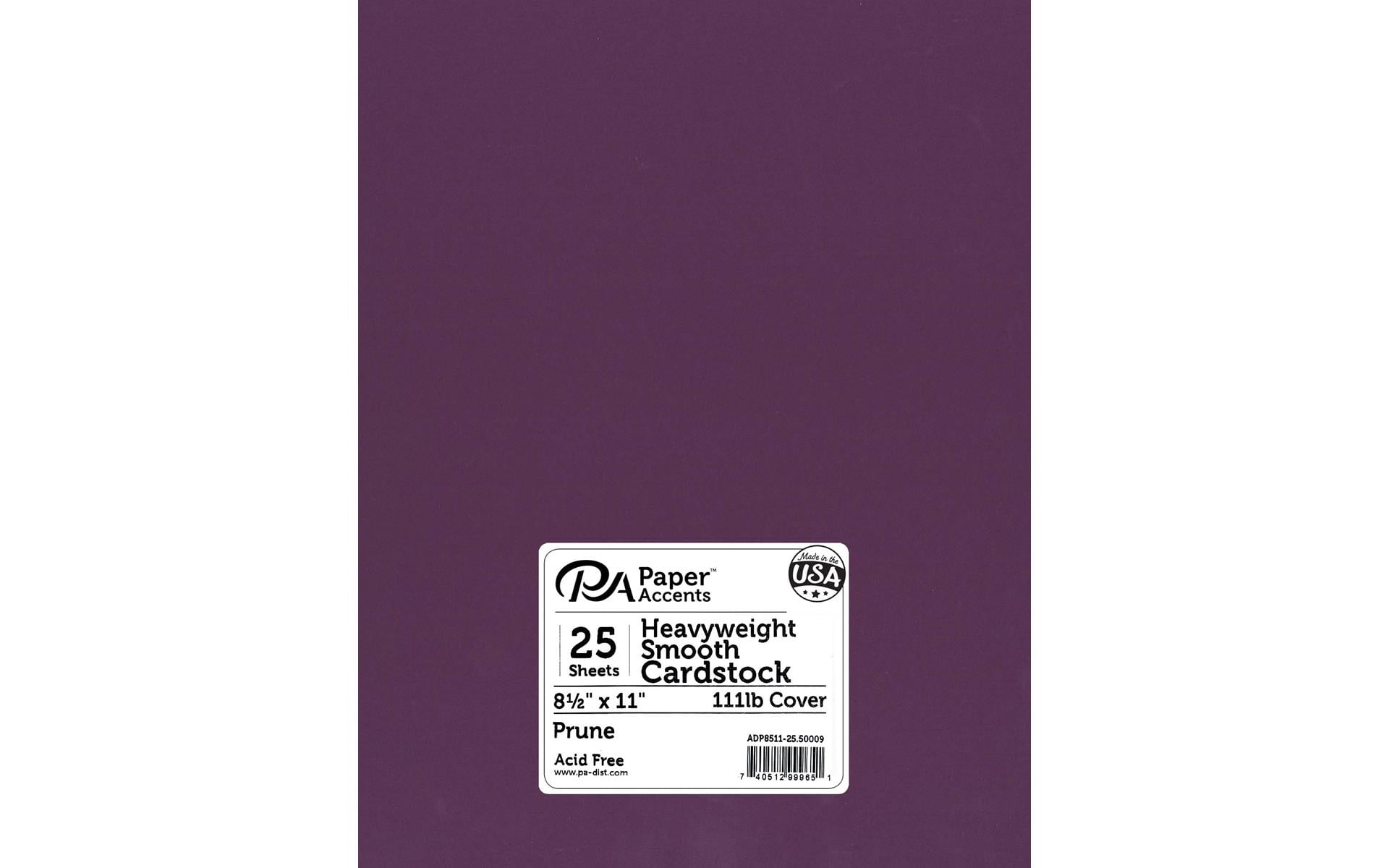 Paper Accents Cardstock 8.5"x 11" Heavyweight Smooth 111lb 25pc Prune
