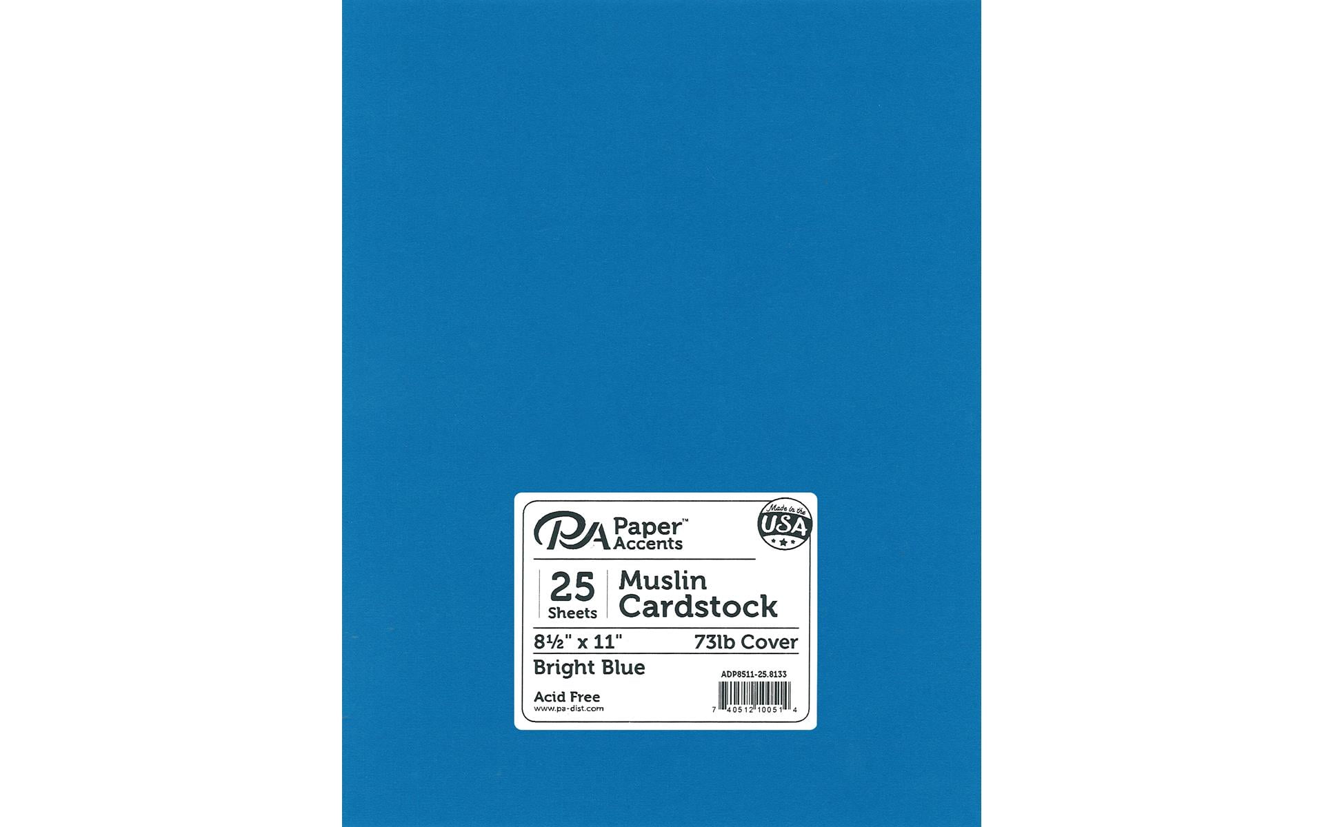 Paper Accents Cardstock 8.5"x 11" Muslin 73lb Bright Blue 25pc