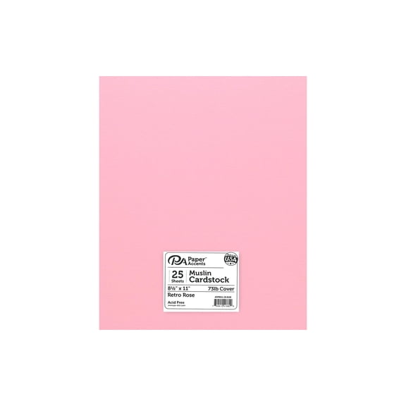 Paper Accents Cardstock 8.5"x 11" Muslin 73lb Retro Rose 25pc