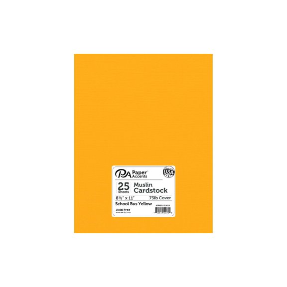 Paper Accents Cardstock 8.5"x 11" Muslin 73lb School Bus Yellow 25pc