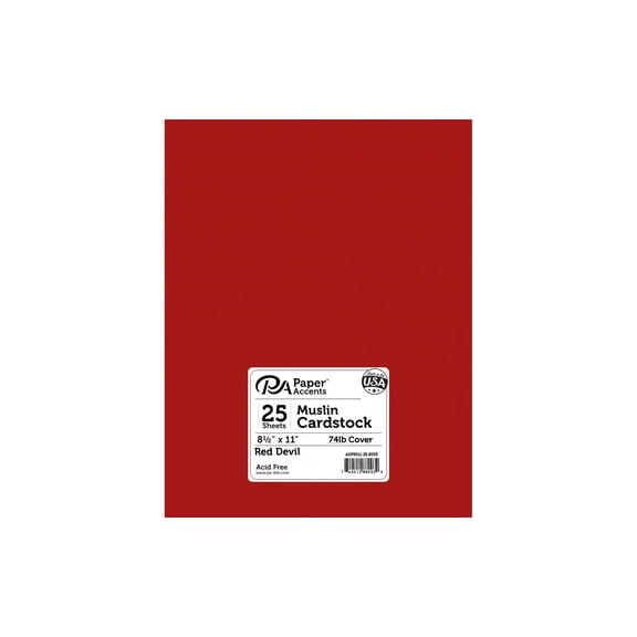 Paper Accents Cardstock 8.5"x 11" Muslin 74lb Red Devil 25pc
