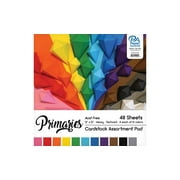 Paper Accents Cardstock Pad 12"x 12" Primaries Assortment 48pc