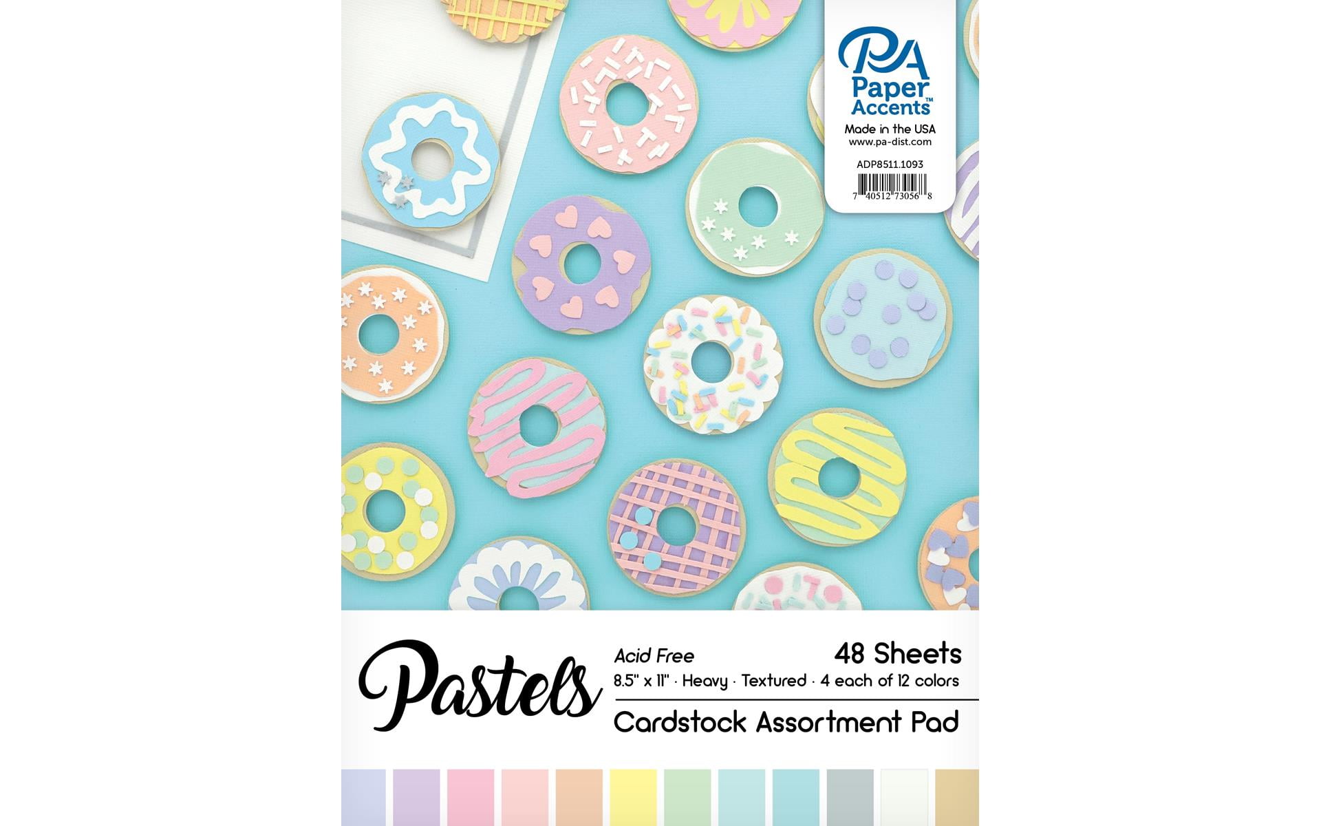 Paper Accents Cardstock Pad 8.5"x 11" Pastels Assortment 48pc