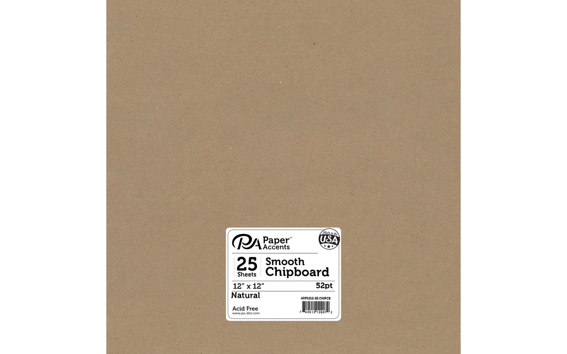 Paper Accents Chipboard 12"x 12" 1X Heavy 52pt Natural 25pc