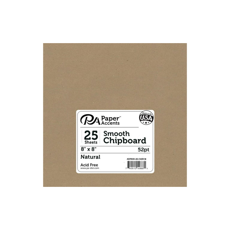 PA Paper™ Accents Black 8.5 x 11 Heavyweight Chipboard, 25 Sheets