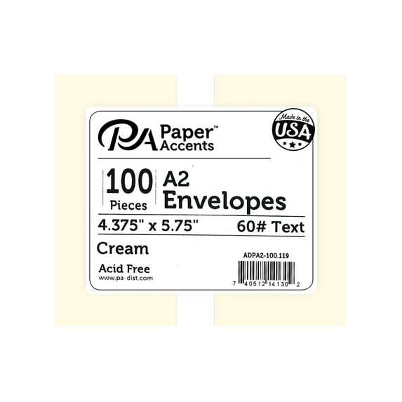 Paper Accents Envelope 4.38"x 5.75" Cream 100pc
