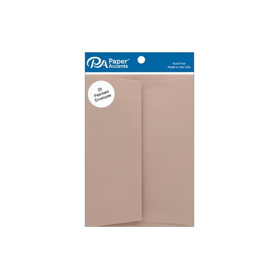 Paper Accents Envelope 5.25"x 7.25" Pearlized Rose Gold 25pc