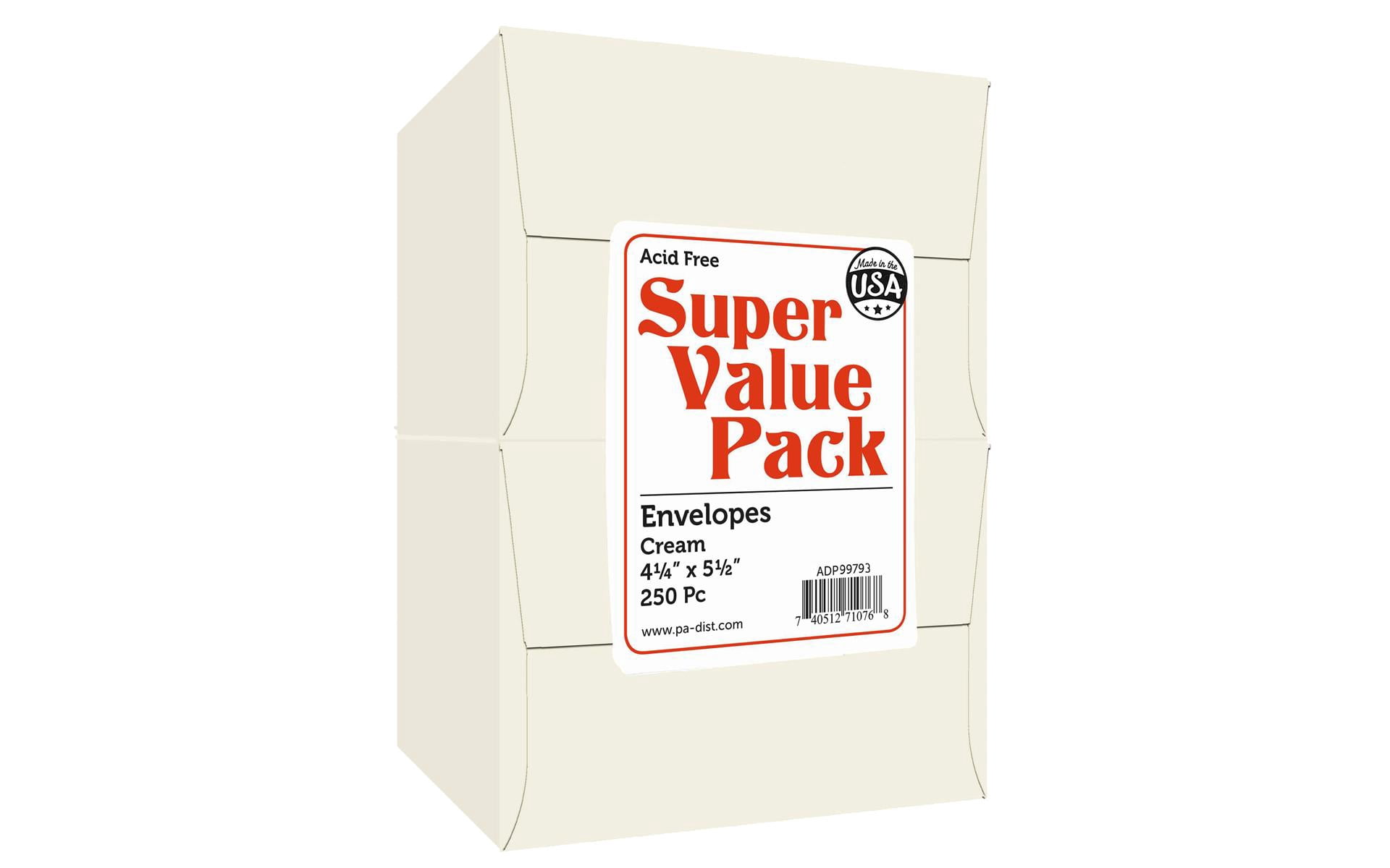 Super Value Envelope Pack 4.25x5.5 250pc Cream
