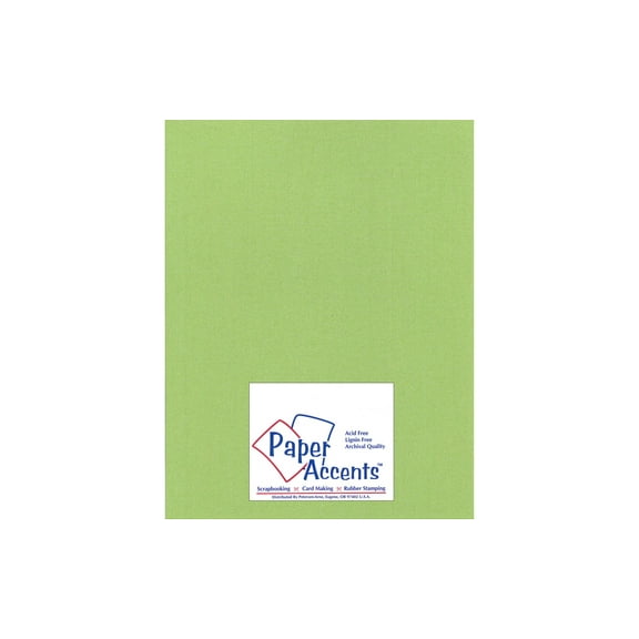 Paper Accents Glimmer Cardstock 8.5"x 11" 80lb 25pc Sparkling Apple