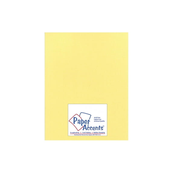 Paper Accents Glimmer Cardstock 8.5"x 11" 80lb 25pc Sunglow