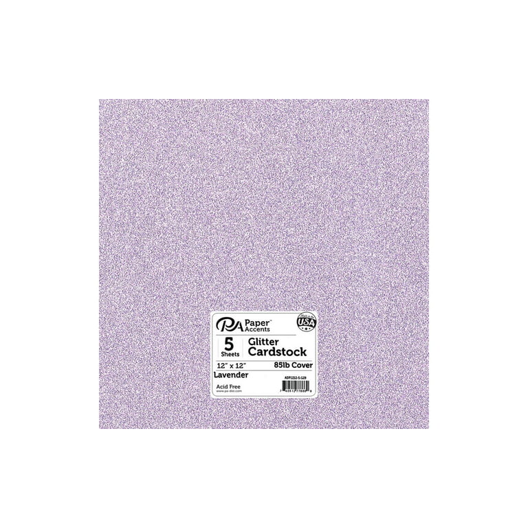 Paper Accents Glitter Cardstock 12x 12 85lb Silver 5pc 