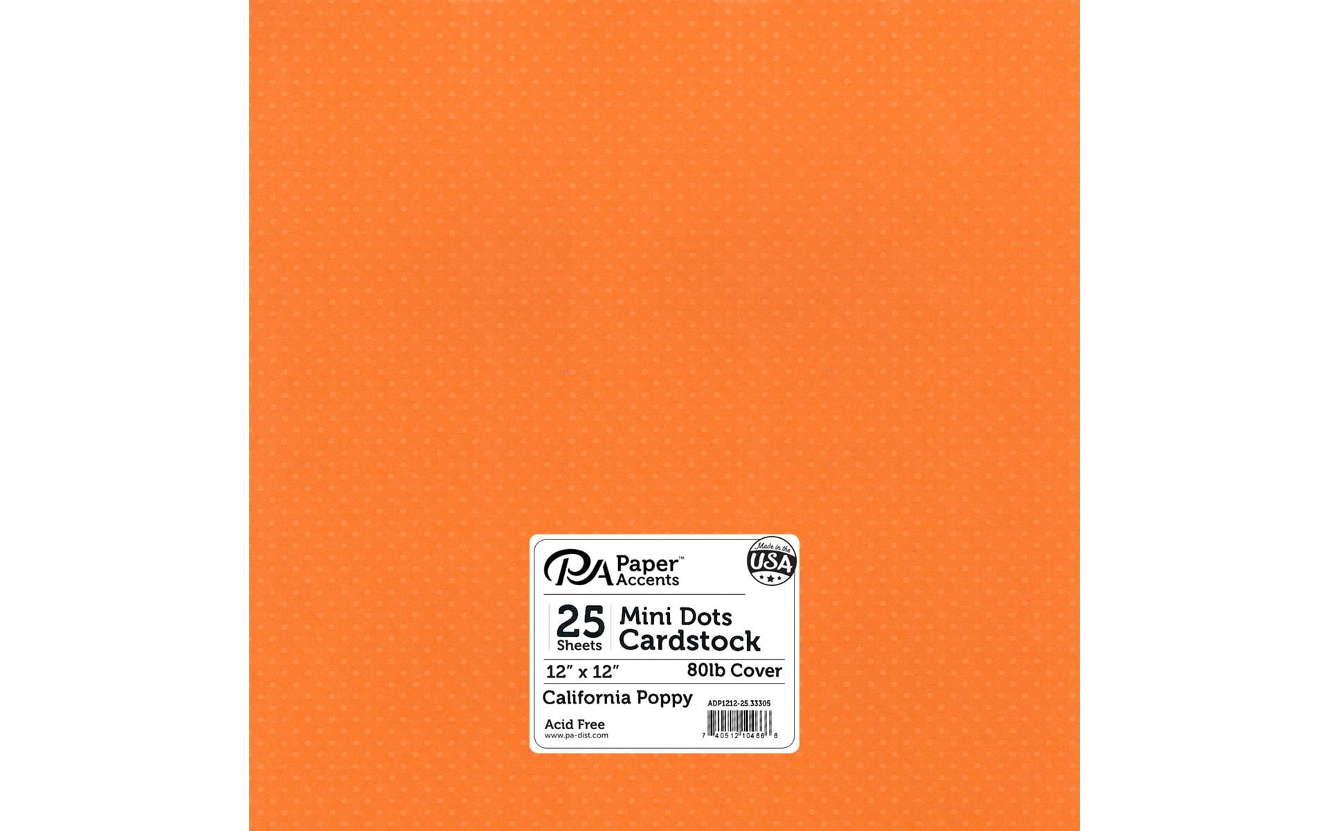 Paper Accents Mini Dot Cardstock 12"x 12" 80lb California Poppy 25pc