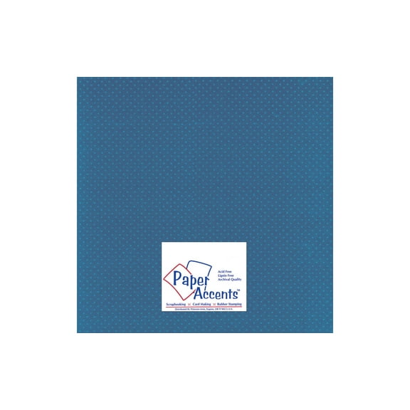 Paper Accents Mini Dot Cardstock 12"x 12" 80lb Delphinium 25pc