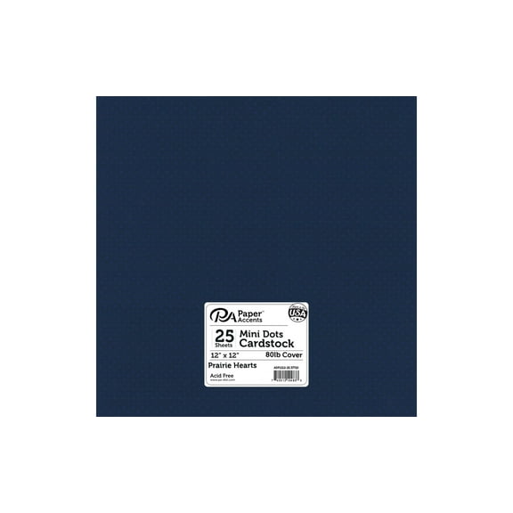 Paper Accents Mini Dot Cardstock 12"x 12" 80lb Prairie Hearts 25pc