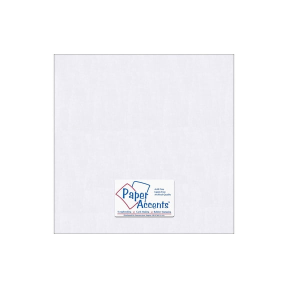 Paper Accents Paper Pearlized 12"x 12" 25pc 80lb Bright White