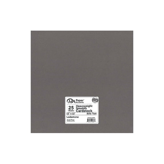 Paper Accents Paper Pearlized 12"x 12" 80lb 25pc Lodestone