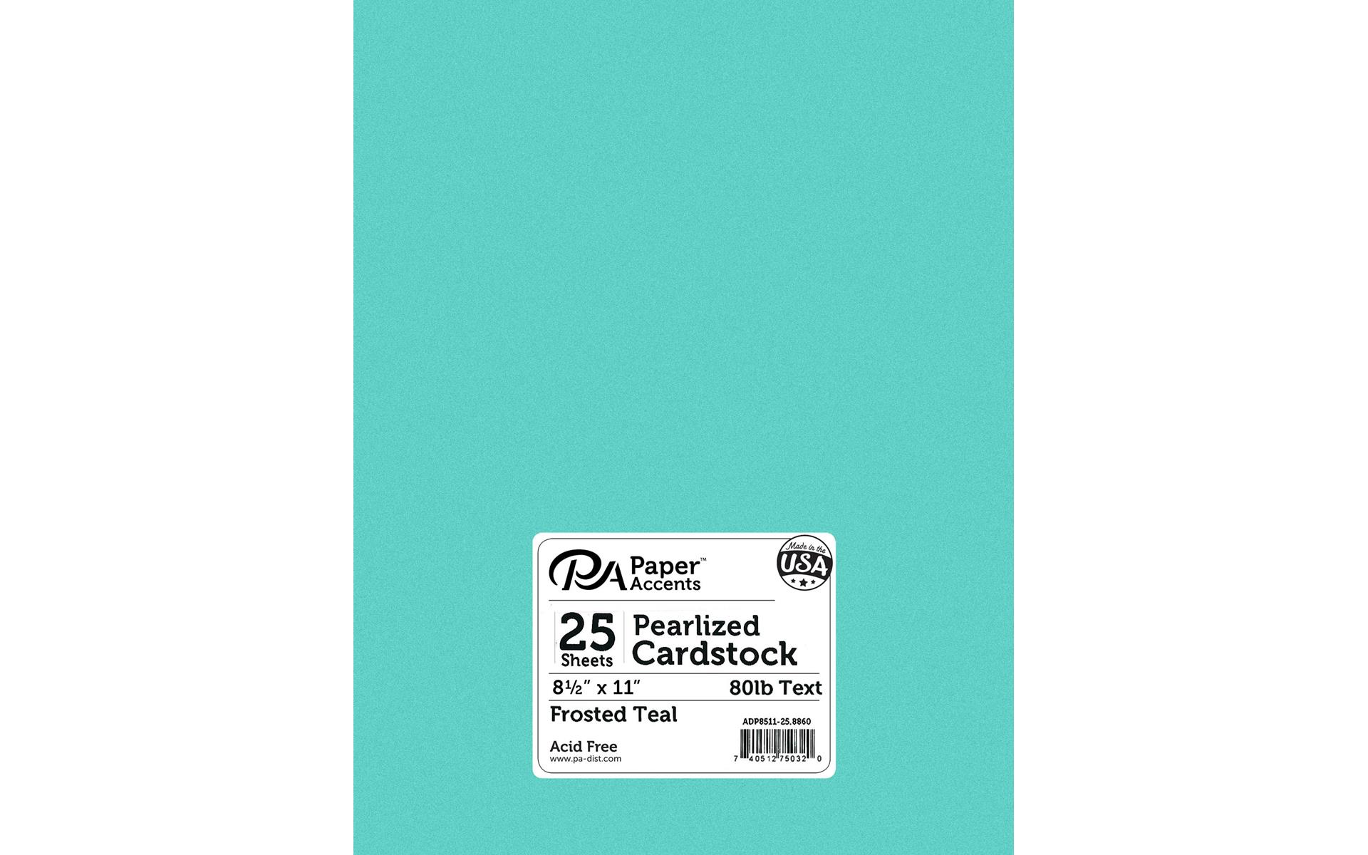 Paper Accents Paper Pearlized 8.5"x 11" 25pc 80lb Frosted Teal