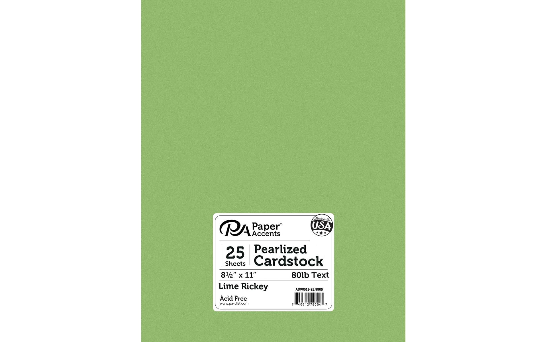 Paper Accents Paper Pearlized 8.5"x 11" 25pc 80lb Lime Rickey