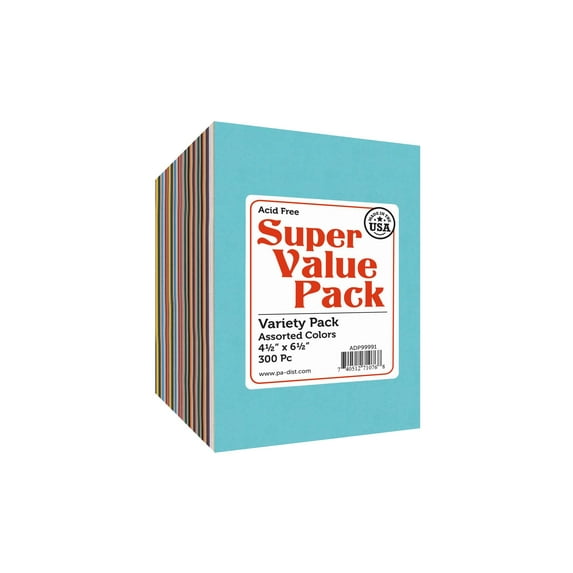 Paper Accents Super Value Variety Pack 4.5"x 6.5" Mat Pack 300pc