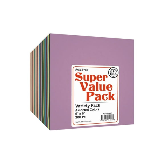 Paper Accents Super Value Variety Pack 6"x 6" 300pc