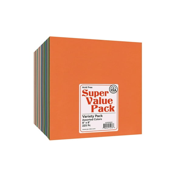 Paper Accents Super Value Variety Pack 8"x 8" 225pc