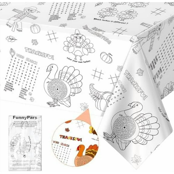 Paper Activity Happy Thanksgiving Tablecover