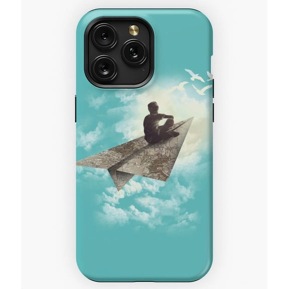 Paper Aeroplane Minimalist M2787 Phone Case for iPhone 17 16 15 14 13 12 11 Pro Max