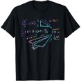 thumbnail image 1 of Paper Airplane Pilot Math Teacher Engineer Paper Plane T-Shirt, 1 of 5