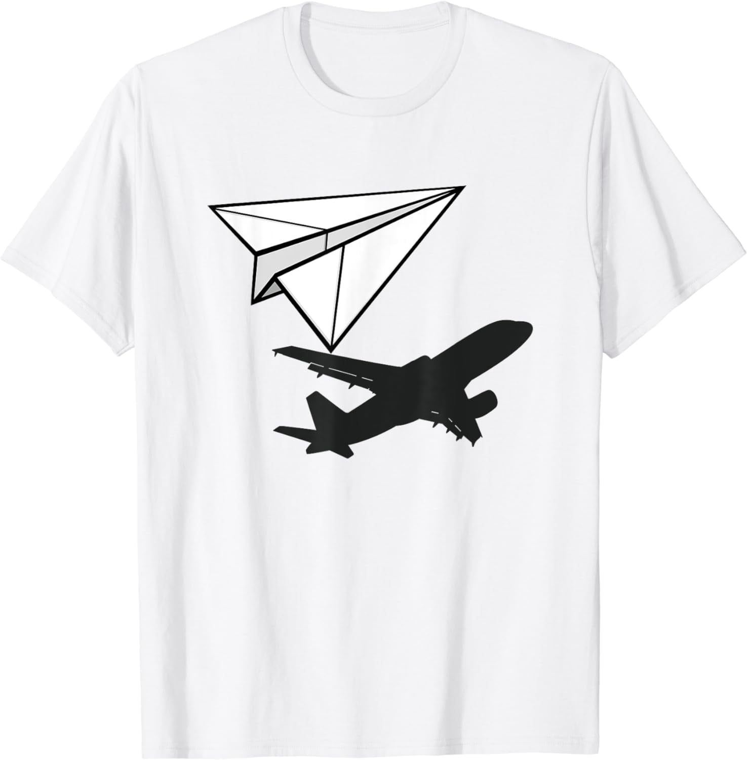 Paper Airplane novelty paper airplane Cotton TShirt