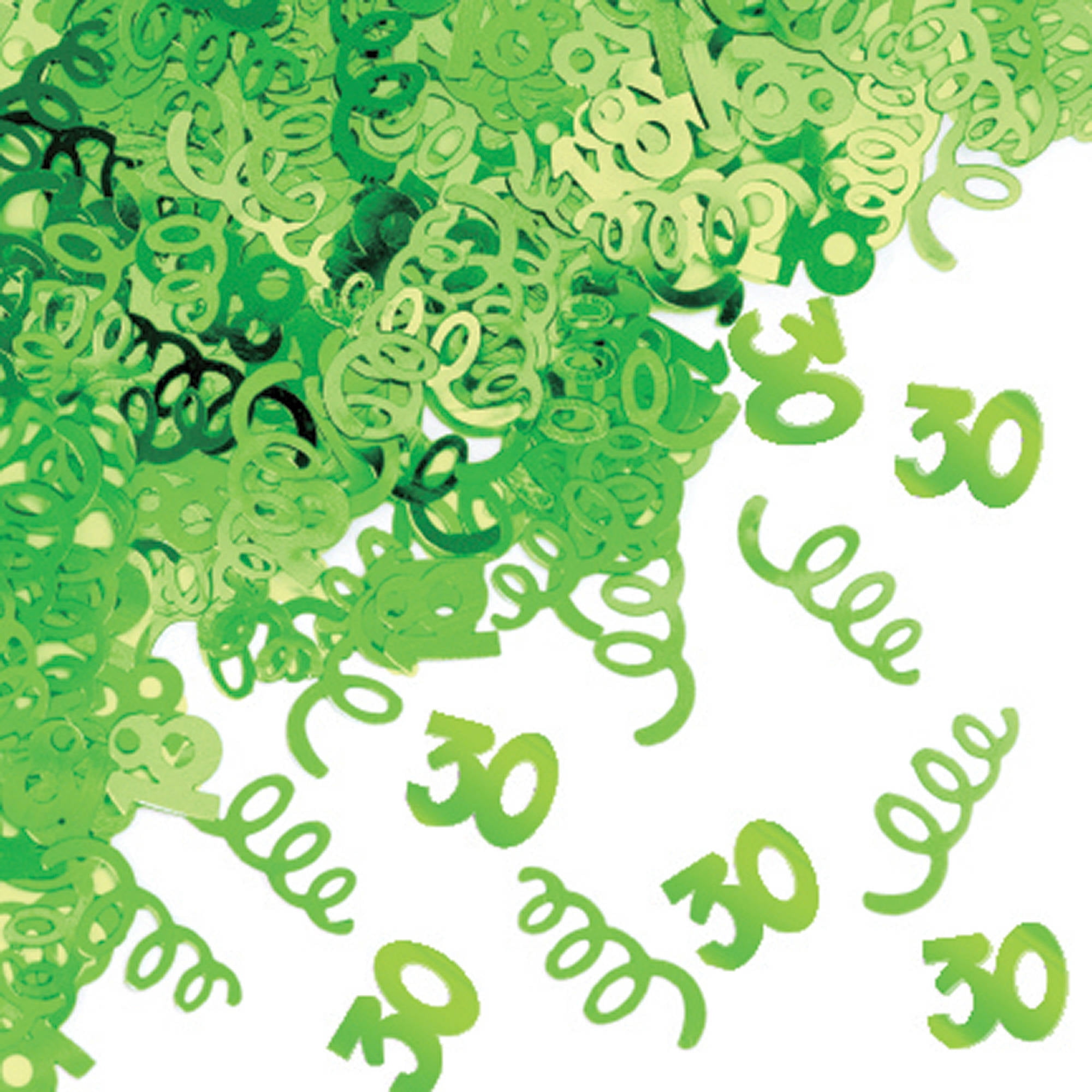 Paper Art Green Solid Print 30th Birthday Confetti