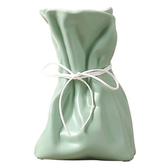 Paper Bag Vase, Cute Irregular Shaped Flowers Vases, Ceramic Vases for Home Decor