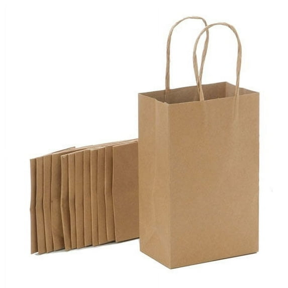 Paper Bags 5.25"X8.375"X3.25" 13/Pkg-Kraft