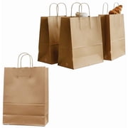 Paper Bags with Handles   14 x 08 x 16 Inches Large Brown Paper Shopping Bags, Carryout Paper Gift Bags, Takeout Paper Bags for Food Retail and Merchandise   for Office, Travel, Catering, Party 25