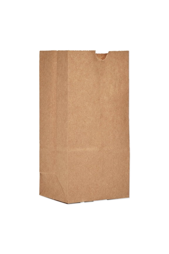 Paper Products 100301500PK/BL 3.5 in. x 2.25 in. x 6.63 in. #1 Size Grocery Paper Bags - Kraft (500/Bundle)