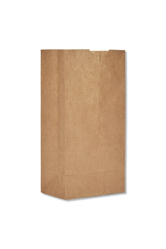 Grocery Paper Bags, 4# Size, 30# Basis Weight, 5" x 3.13" x 9.88", Kraft, 500/Bundle