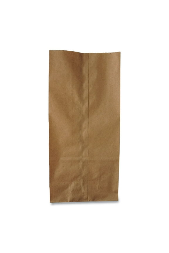 Paper Products 100306500PK/BL 5.88 in. x 3.63 in. x 11 in. #6 Size Grocery Paper Bags - Kraft (500/Bundle)