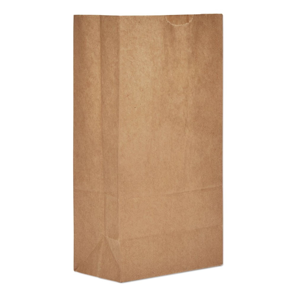 Ross & Wallace Paper Products 130305500PK/BL 5.25 in. x 3.38 in. x 10.94 in. #5 Size Extra-Heavy-Duty Grocery Paper Bags - Kraft (500/Bundle)