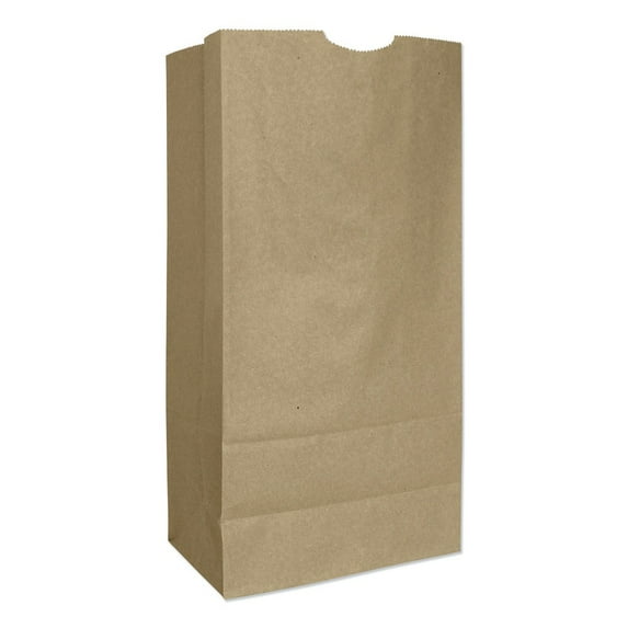 7.75 in. x 4.75 in. x 16 in. #16 Size Extra-Heavy-Duty Grocery Paper Bags - Kraft (500/Bundle)