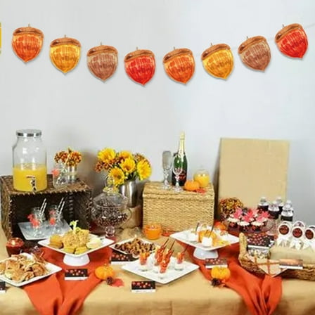 Paper Banners,Festive Party Decor,Easy Hanging,Reusable,Multiple Thanksgiving Motifs,Home Party Dining Area Decoration