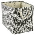 thumbnail image 1 of Paper Bin Geo Diamond Black Rectangle Medium 15x10x12 inch, 1 of 1