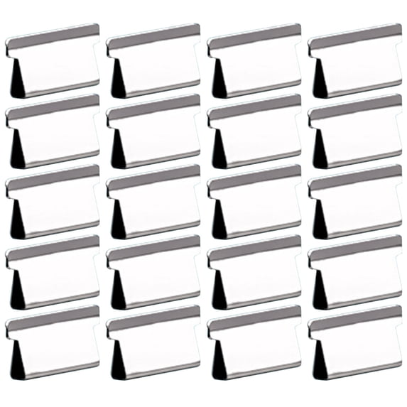 Paper Binding Clip,No Slip Clip Refills,Portable Binder Clip Stapler Accessories,Binds Up to 40 Pages,Reusable Push Clip,Works with No Slip Clip Dispenser,for Desktop Document Home Office(White)